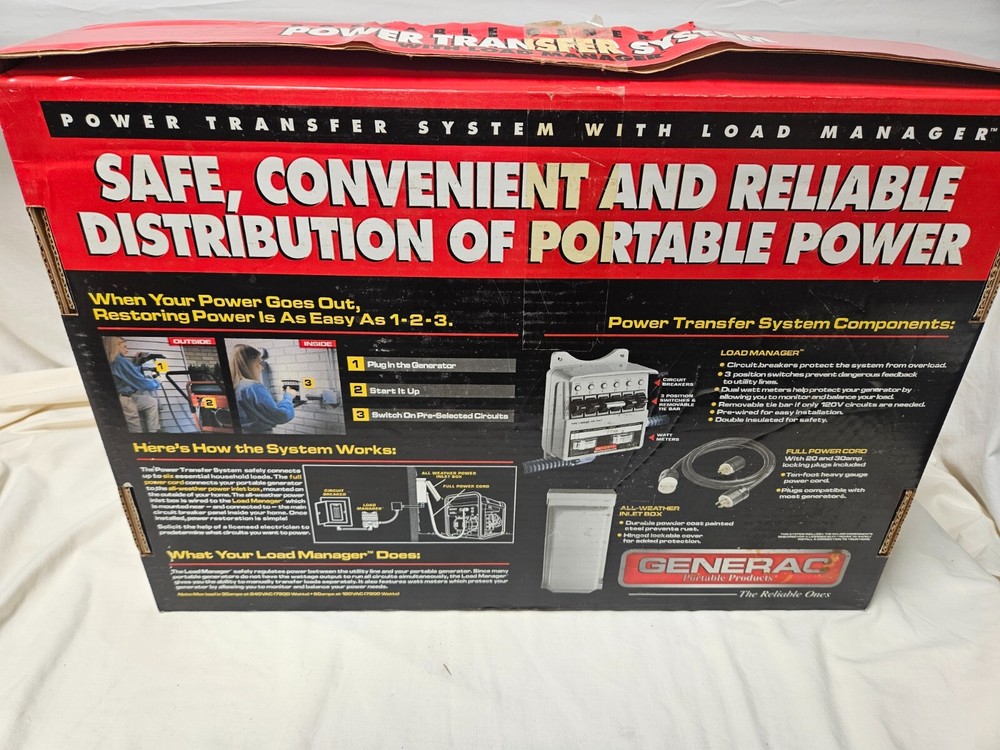 Generac Generator Power Transfer System With Load Manager -NO ALL WEATHER INLET