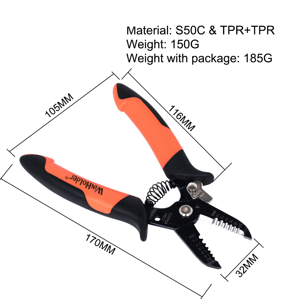 2Pcs Electric Cable Wire Stripper Pliers Multifunctional Crimper Cutter Tool