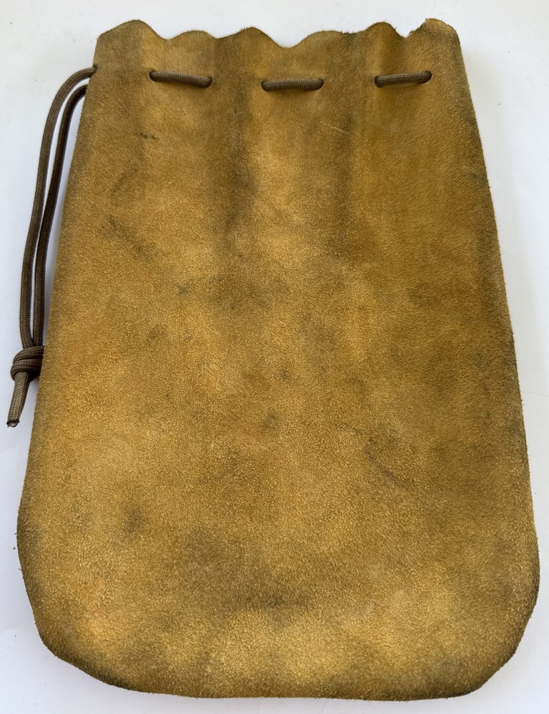 Vintage Boyt Leather Shell Ammunition Drawstring Pouch Bag B3
