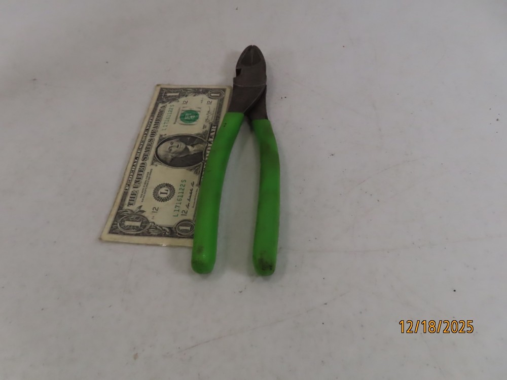 SNAP ON TOOLS Green Handled High Leverage Diagonal Cutting Pliers 388ACF *111*