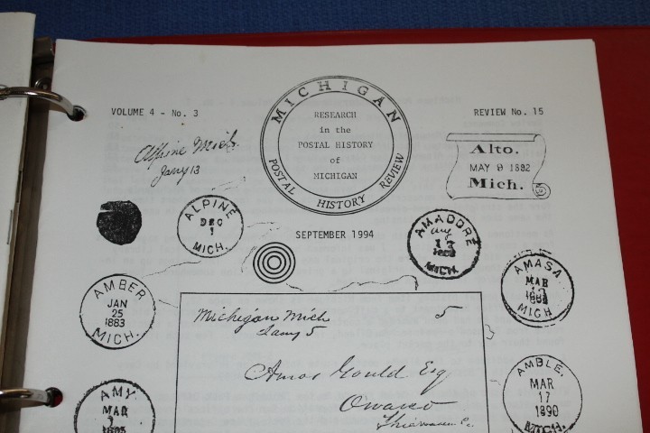 Michigan Postal History Journal Review approx 1991 1994 BlueLakeStamps Useful!