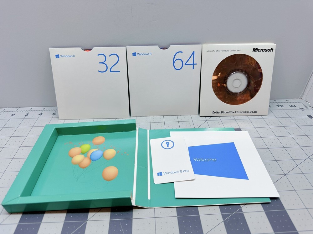 Microsoft Windows 8 Pro 32/64 Bit DVD Full Upgrade Ver. + Office 2007 From Dell