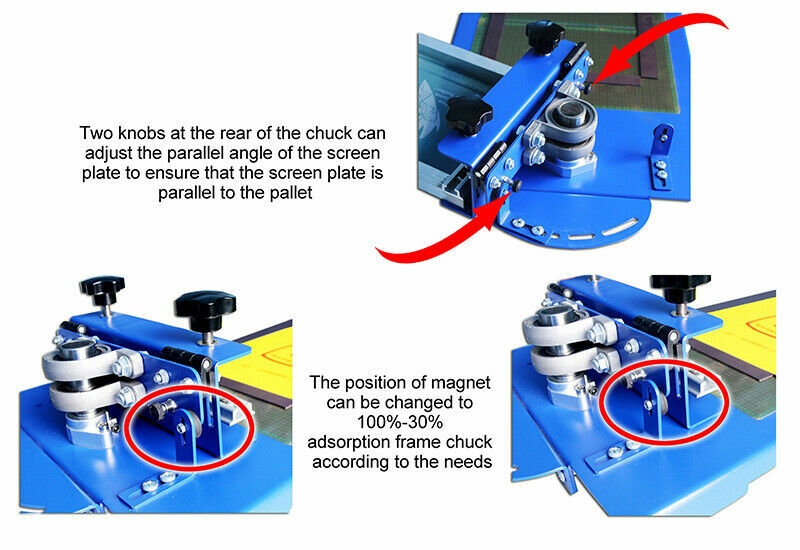 1pc Universal Head Shaking One Color Spinning Screen Printer Two Directions New