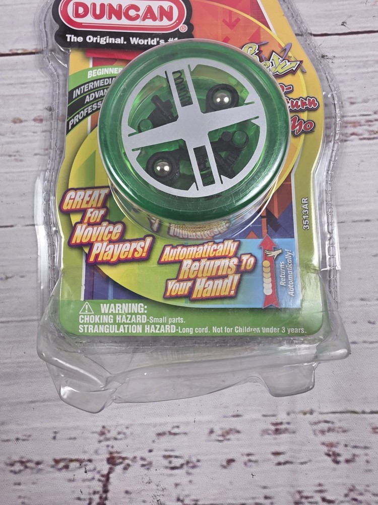 Duncan Toys Reflex Auto Return Yo-Yo Beginner String Trick Green 3513AR
