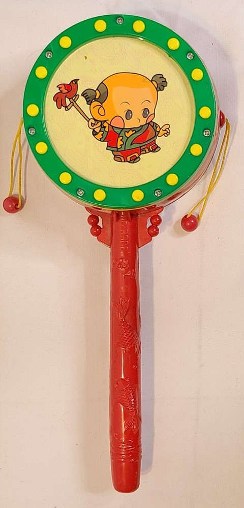Spindle Hand Drum Chinese Spin Twist Rattle