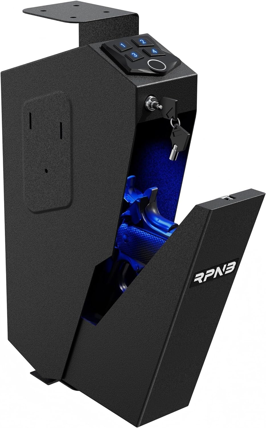 RPNB Biometric Fingerprint Gun Safe Mounted Firearm New