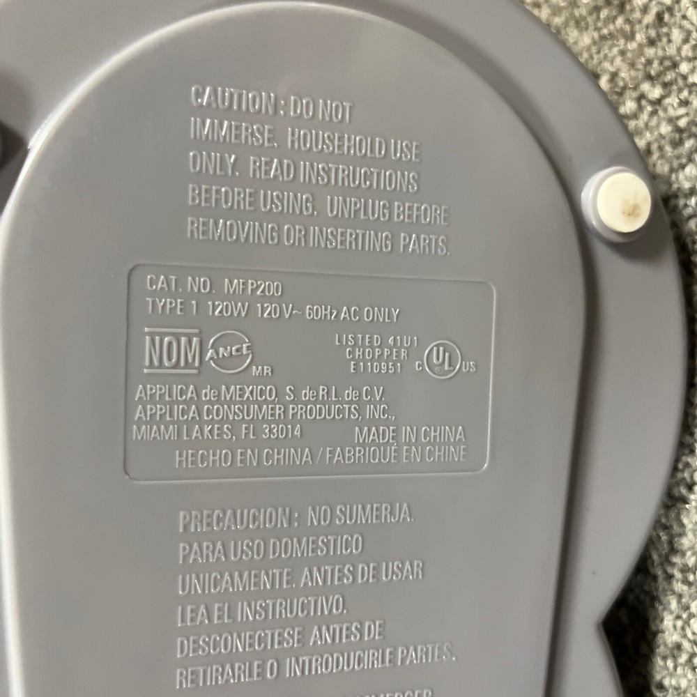 Black and Decker Mini Pro Plus Processor MFP200 Replacement Part Base Motor