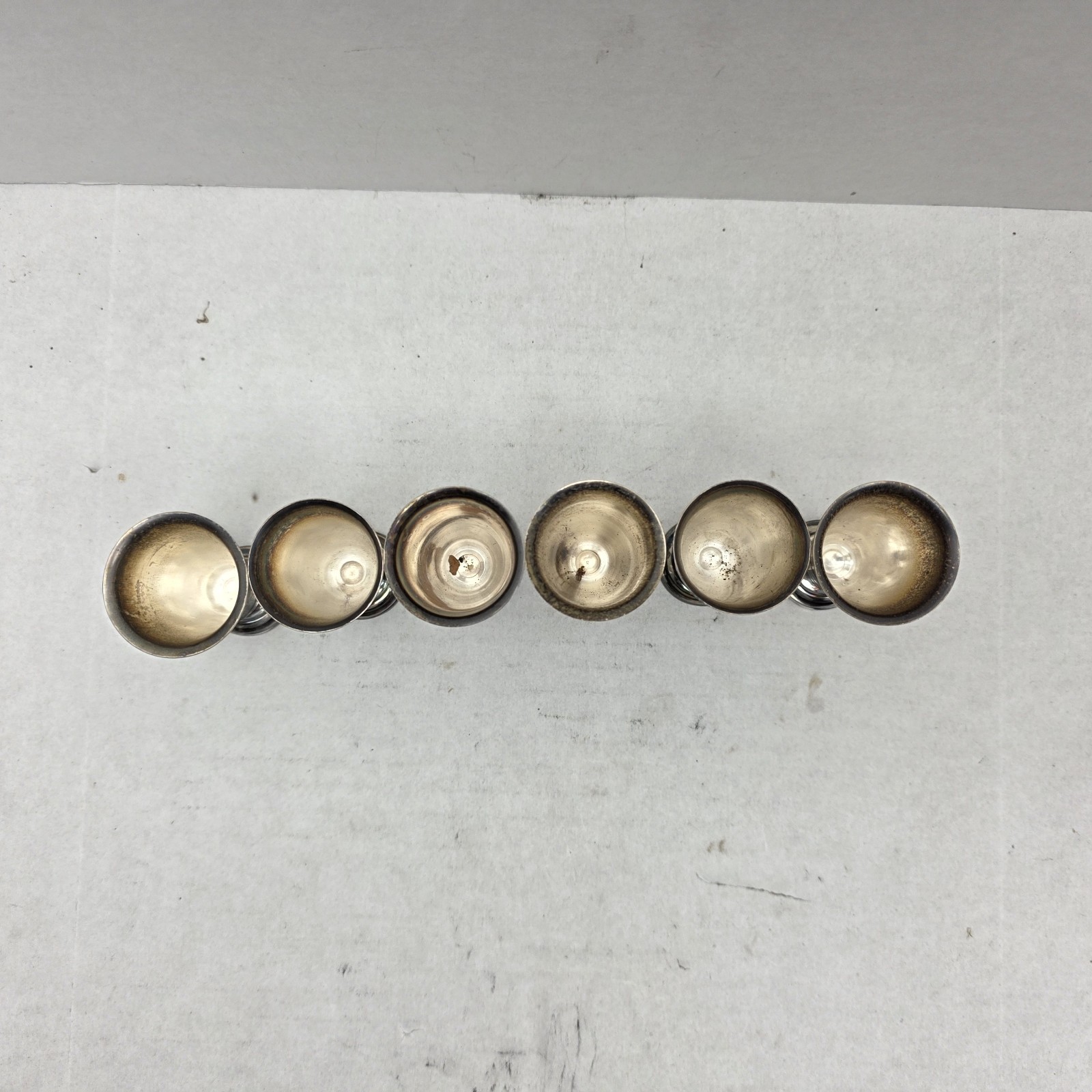 Vintage Frank M. Whiting Sterling Silver Cordial Glasses Set of 6 Shot Cups 100g