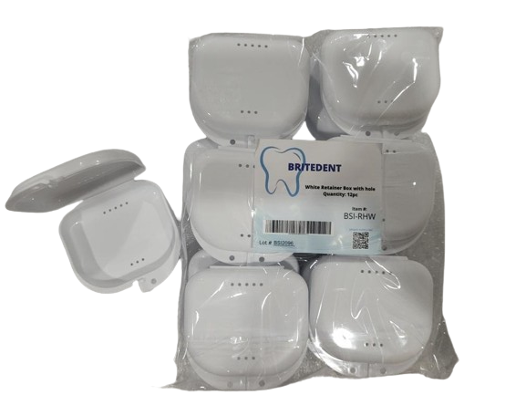 White Denture Box Storage Case Mouthguard Teeth box (12 pcs)