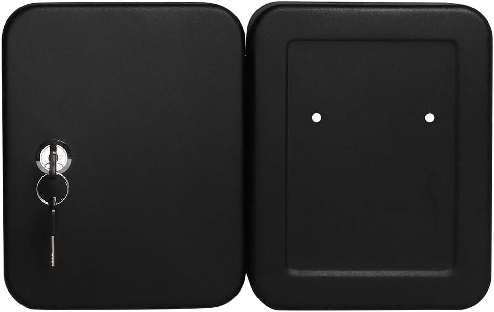 Lockable Wall Mount Key Lock Box with 20 Hooks - Secure Key Storage Solution