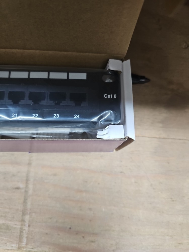 WIREPATH WP-CAT6-PP-24 RACK MOUNT 24-PORT RJ-45 CAT6 PATCH PANEL(BLK) #284