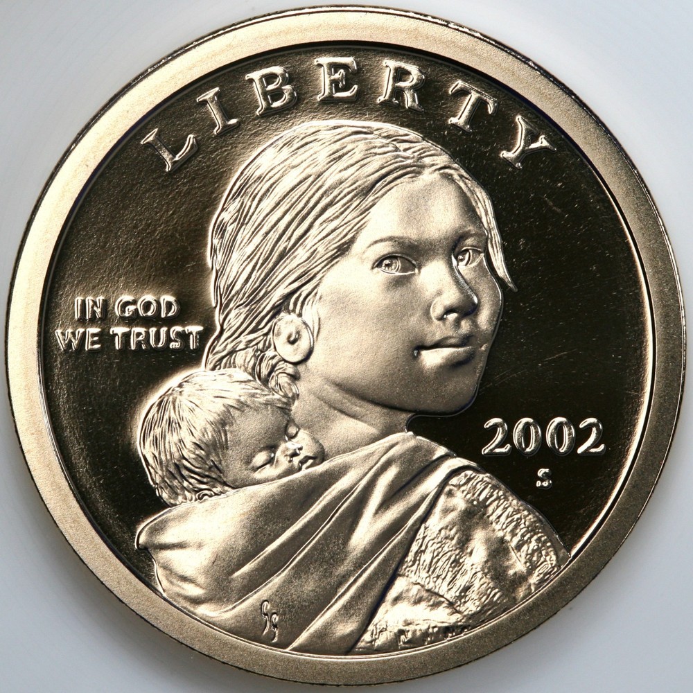 2002 S Gem DCam Proof Sacagawea Dollar