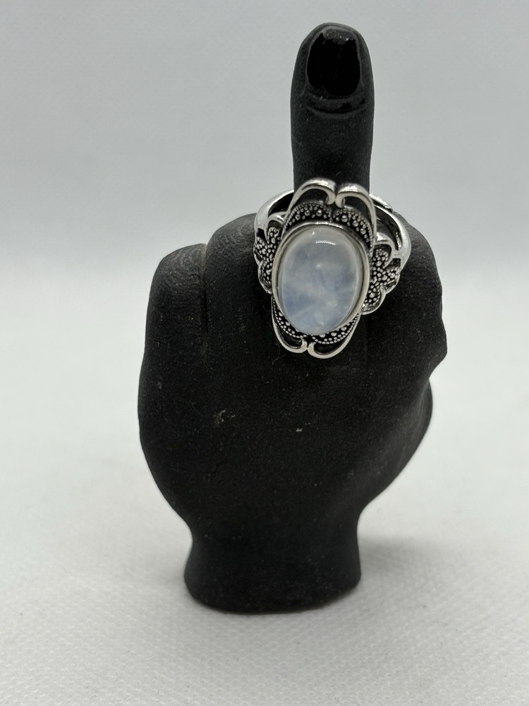 Moonstone Adjustable Alloy Ring