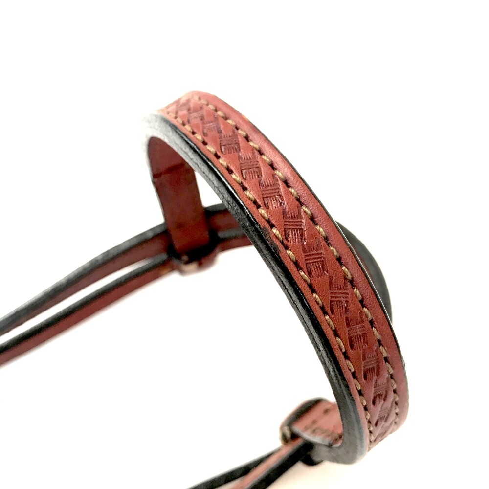 Pony Headstall, Basket Tooling (Toast)