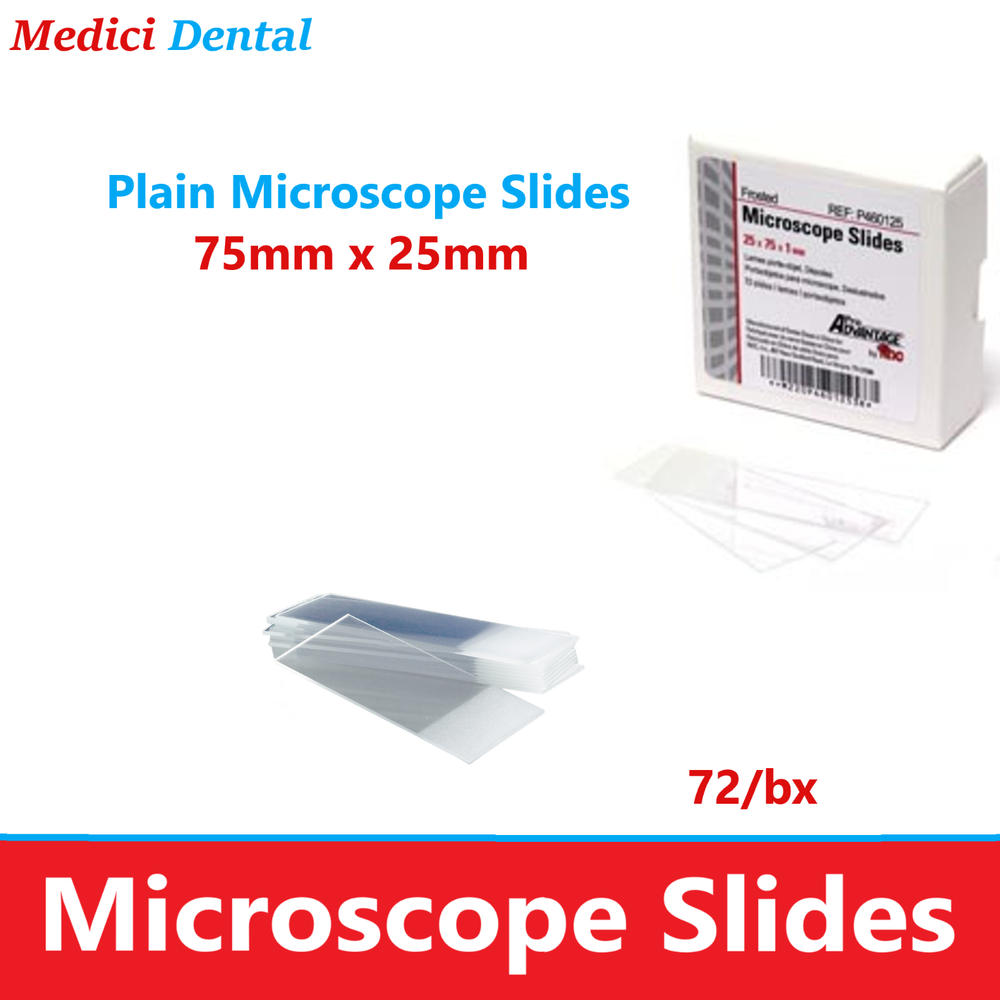 Plain Blank Microscope Slides 75mm x 25mm, PRO ADVANTAGE MICROSCOPE SLIDES 72/bx