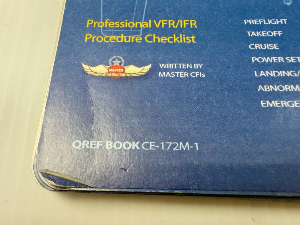 Qref Cessna 172M Skyhawk Quick Reference Checklist CE-172M-1 VFR IFR