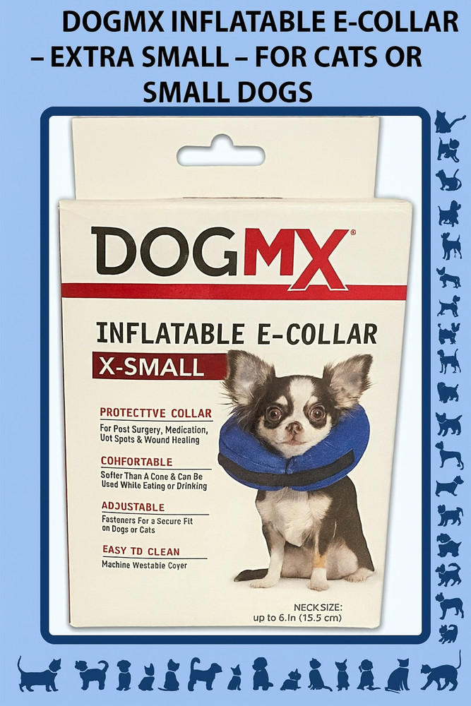 🐾 DOGMX Inflatable E-Collar – Extra Small – For Cats or Small Dogs 🐾