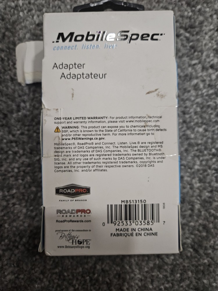 Aux To Bluetooth Adapter For Car Mobile Spec Brand (Returned Items)