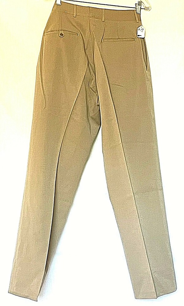 WW-ll US ARMY TAN DRESS TROUSERS size 29 X 30.5 - I.D. NAME # 19