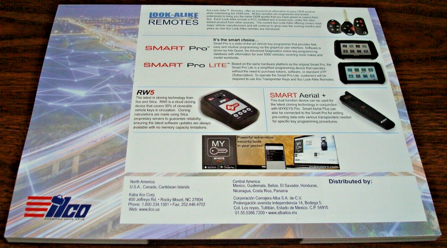 NEW Locksmith ilco 2024 Auto / Truck Key Blank Cross Reference Book 185 Pages