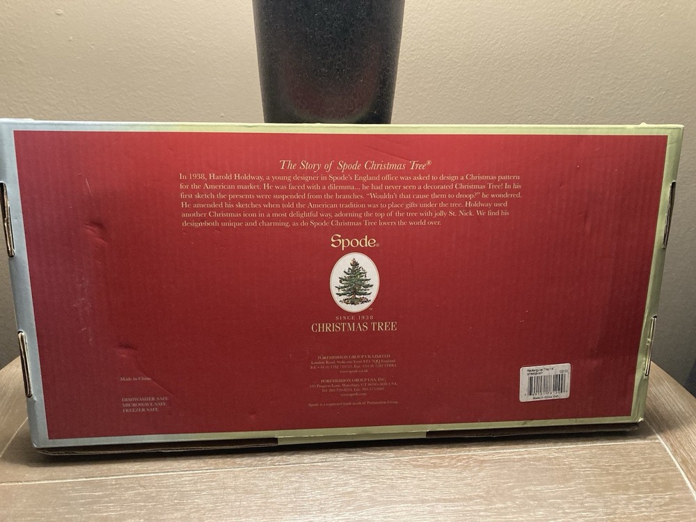 NIB Spode Christmas Tree 14” Rectangular Tray Service Ware Portmeirion Group