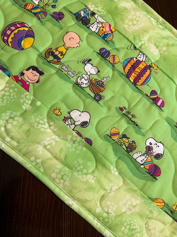 Handcrafted-Quilted Table Runner - It's a Charl Brown Easter - NEW 2026