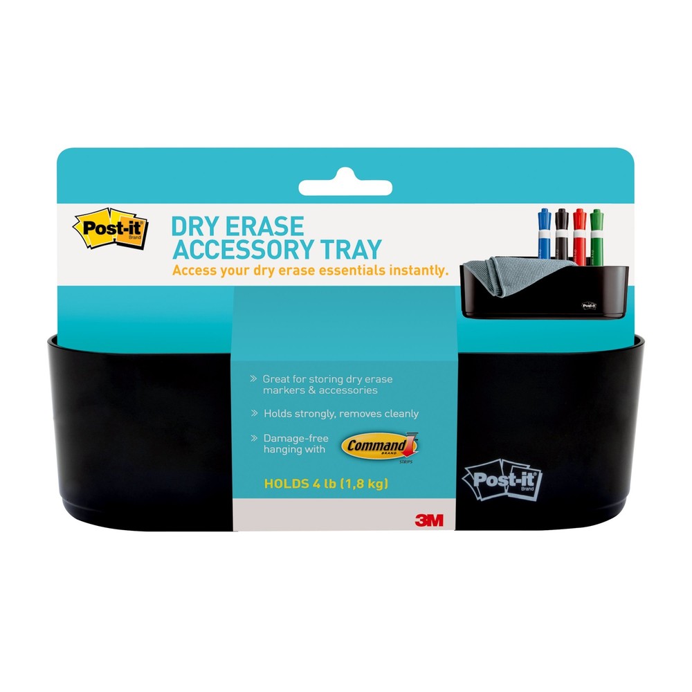 Post-it Dry-Erase Accessory Tray: tray (Black)