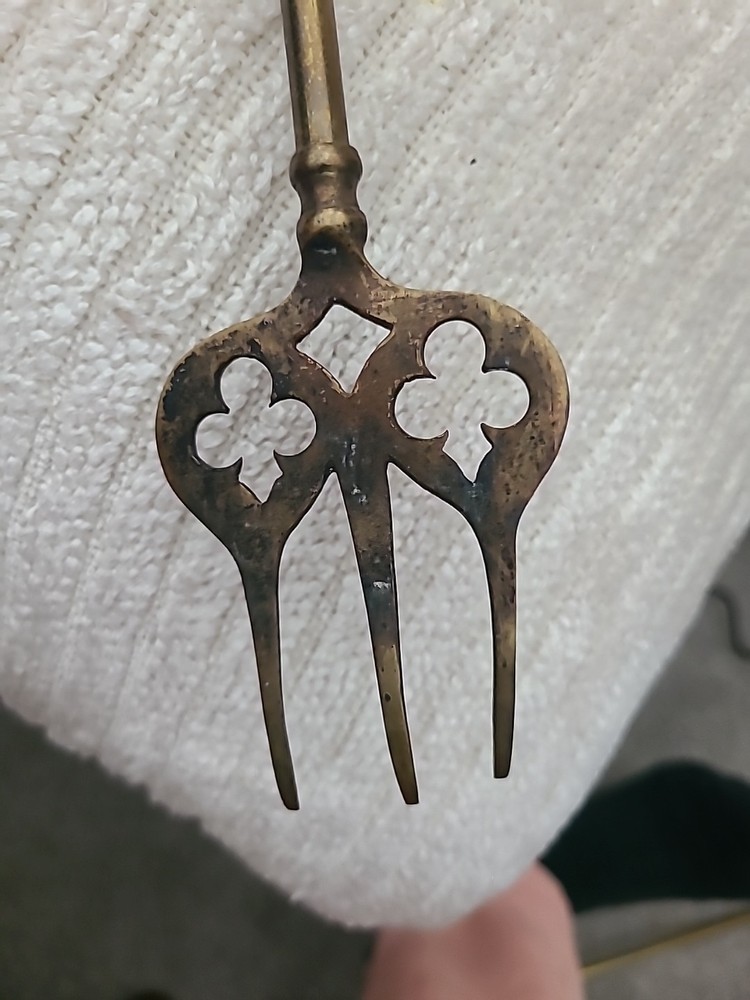 Antique Solid Brass Toasting Fork England 19" A. Hathaway Cottage
