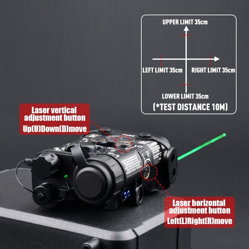 WADSN Tactical Metal NGAL Red Green Dot Laser Sight IR Ray Hunting Weapon Laser