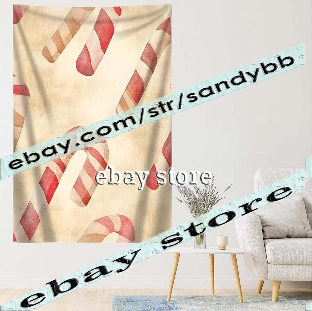 Candy Cane Pattern tapestry fun playful winter style 39X59 in