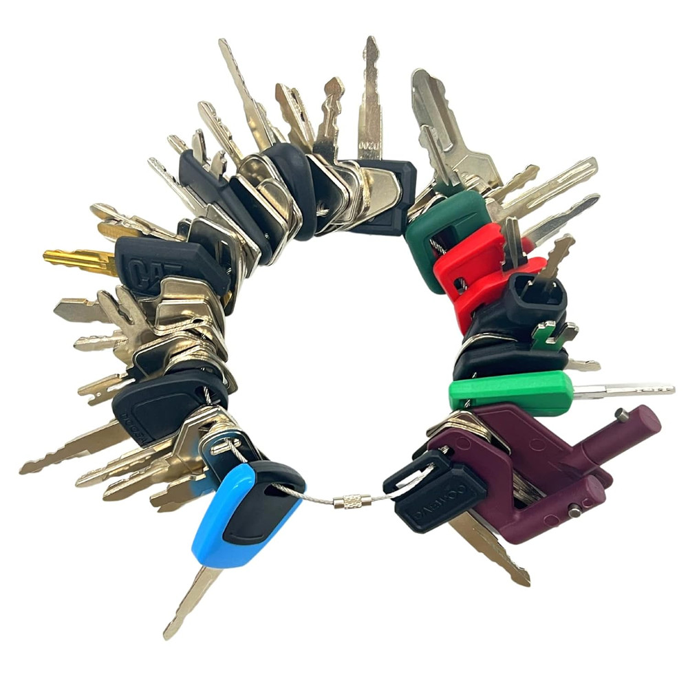 42 Heavy Equipment Keys Master Set, Construction Machine Operator Ignition Key S