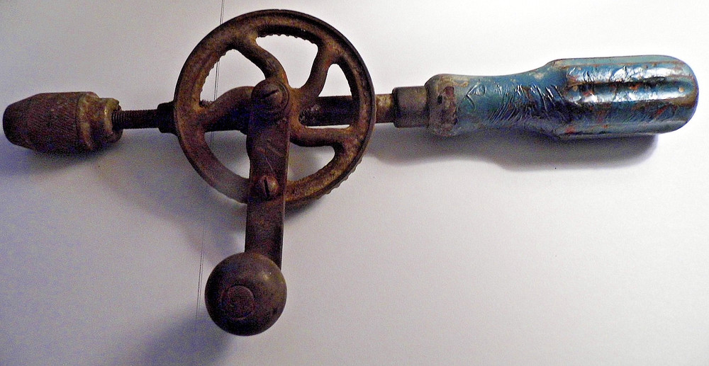 Antique Hand Drill - Woodworking Tool - NO bits