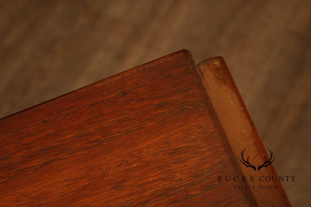 Arne Vodder Attributed Danish Modern Teak Drop Leaf Desk