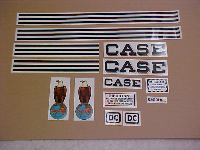 Case DC decal set, complete and new USA made