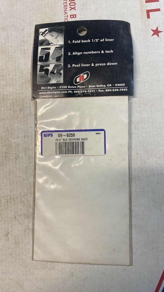 New Dirt Digits Extreme Decal Black #9