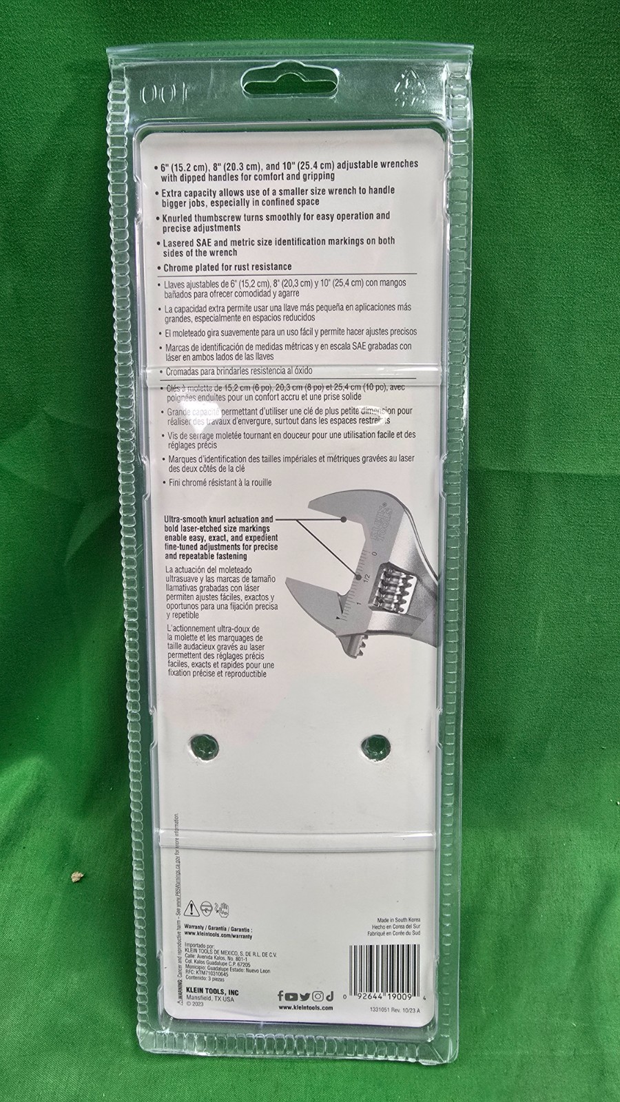 Klein Tools D5073 Extra-Capacity Adjustable Wrenches, 3 Pieces NEW (D5)