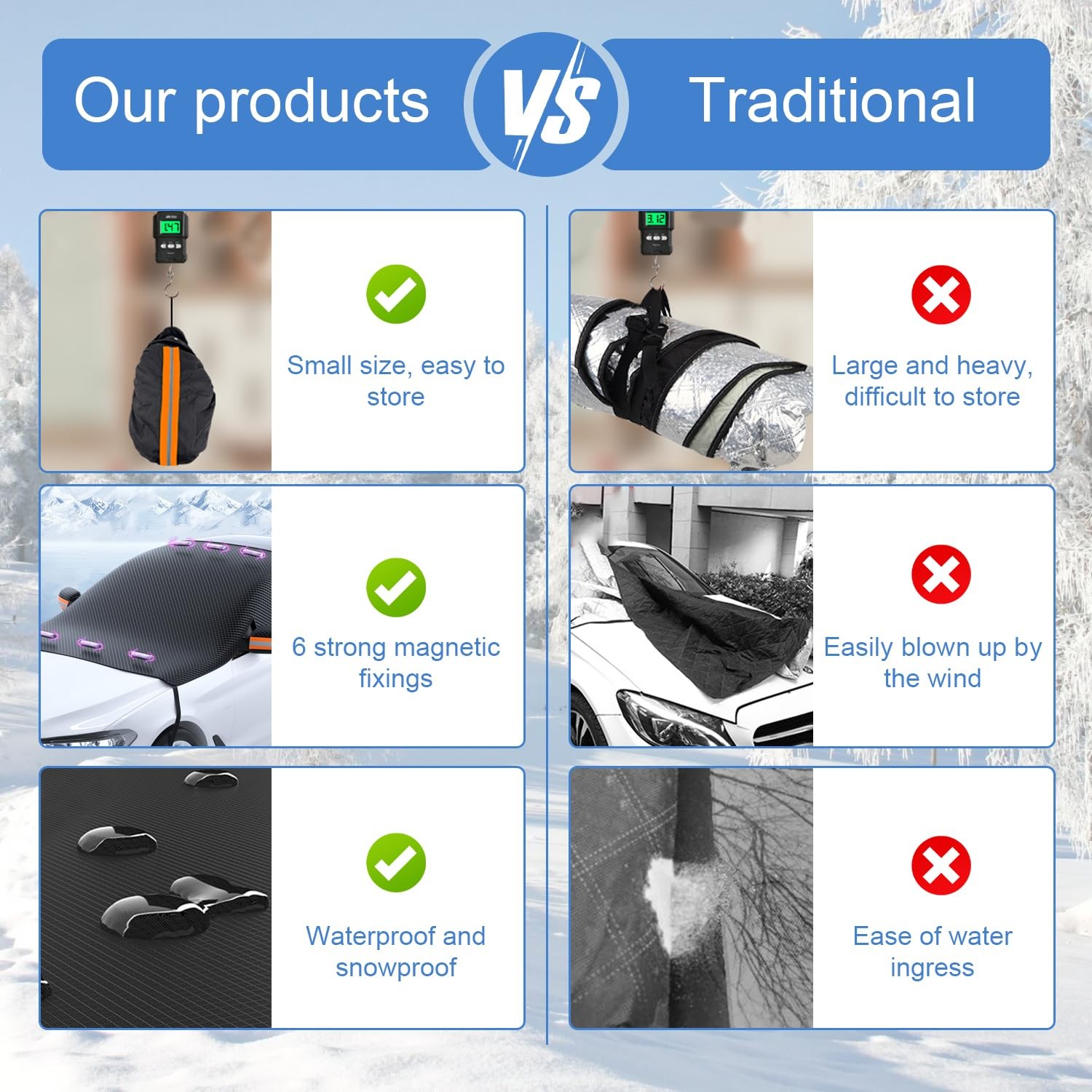 Car Windshield Cover Protector Winter Snow Ice Rain Dust Frost Guard Sun Shade