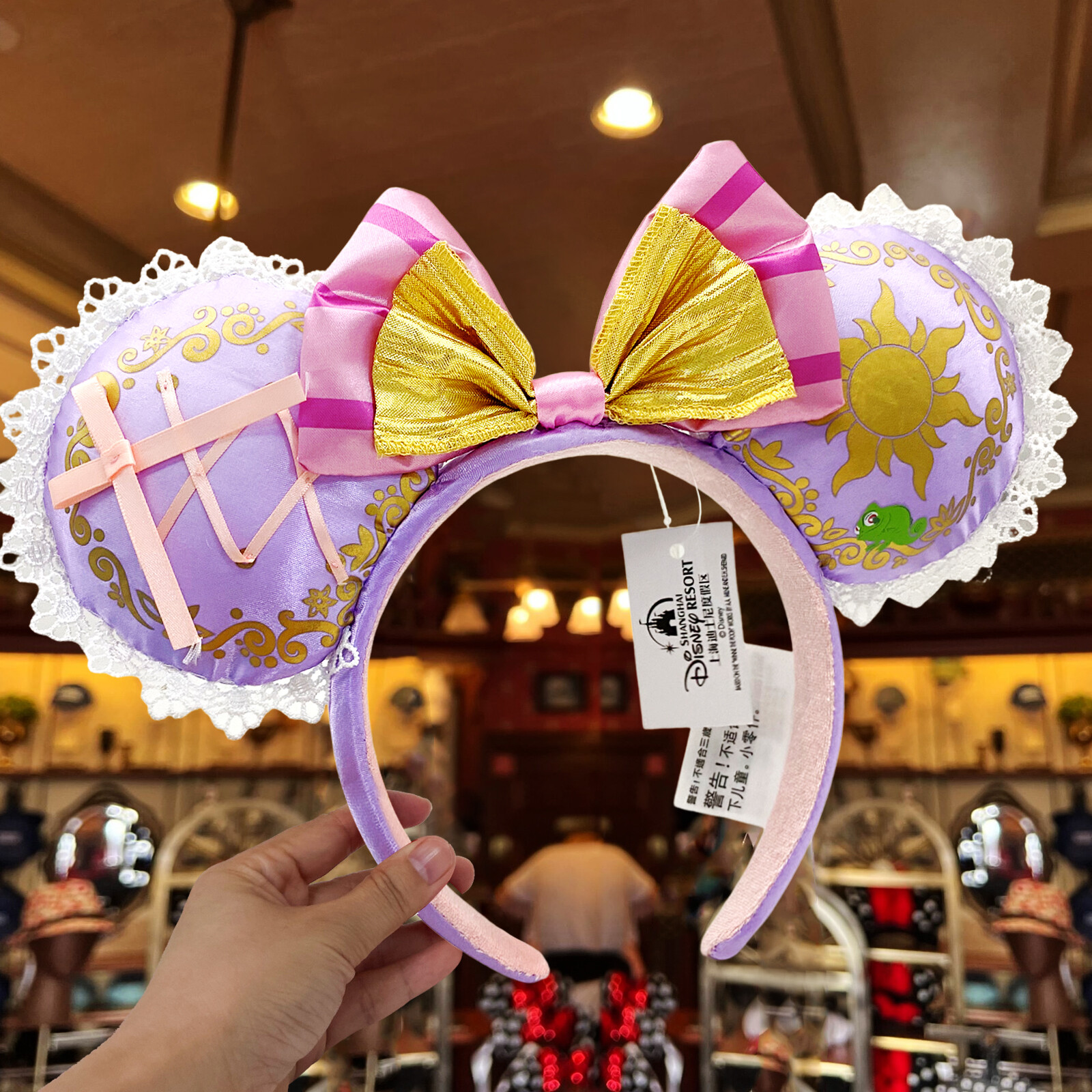 Disney-Parks Rapunzel Tangled Pascal Mickey Mouse Ears Minnie Princess Headband