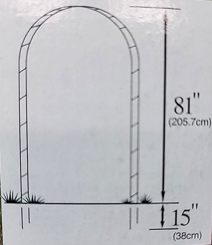 8ft. Green Metal Garden Arch- Arbor Trellis For Climbing Plants-Wedding