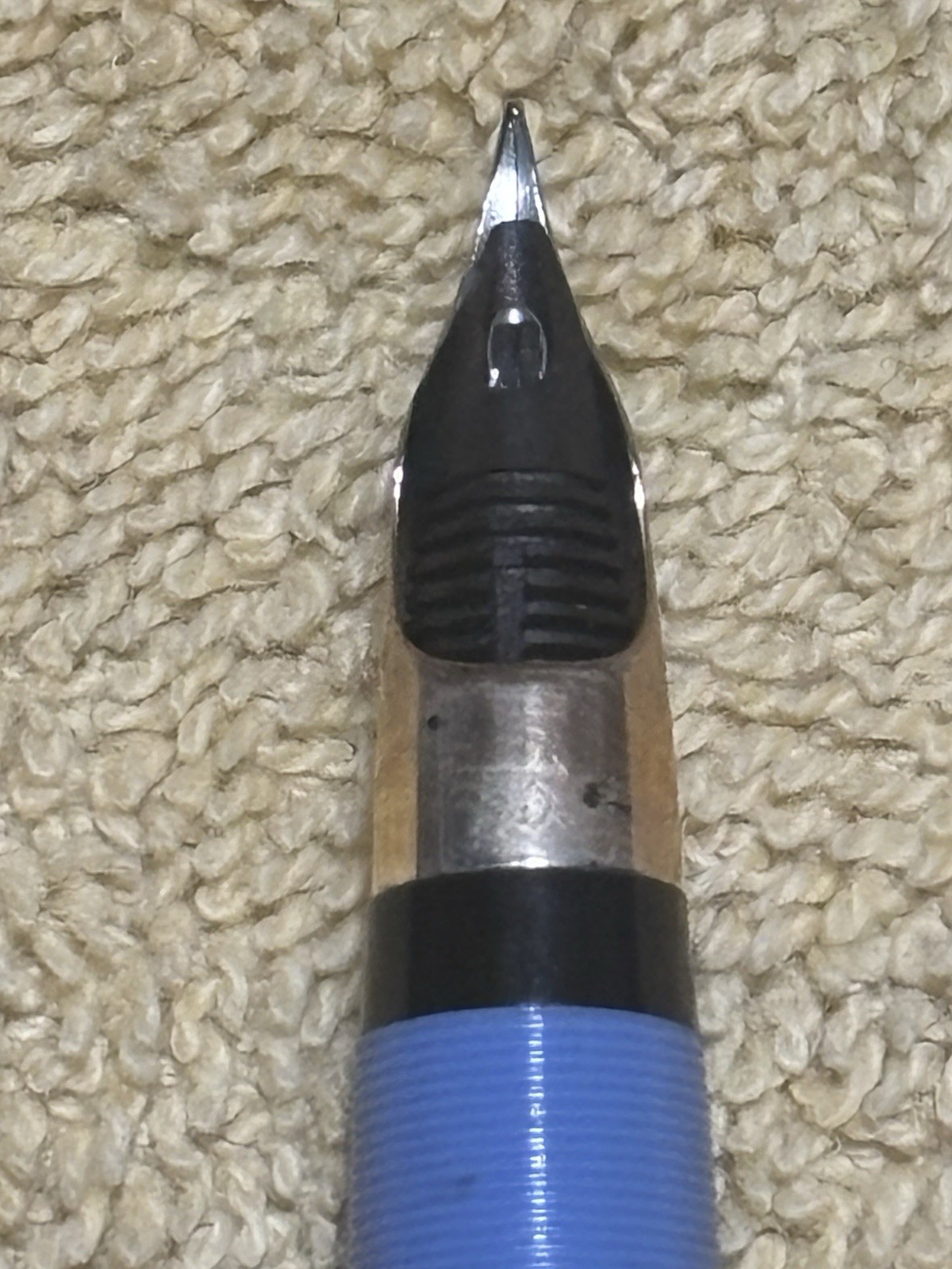 Sheaffer Vintage Snorkel Fountain Pen Mechanical Pencil Periwinkle 14k Nib