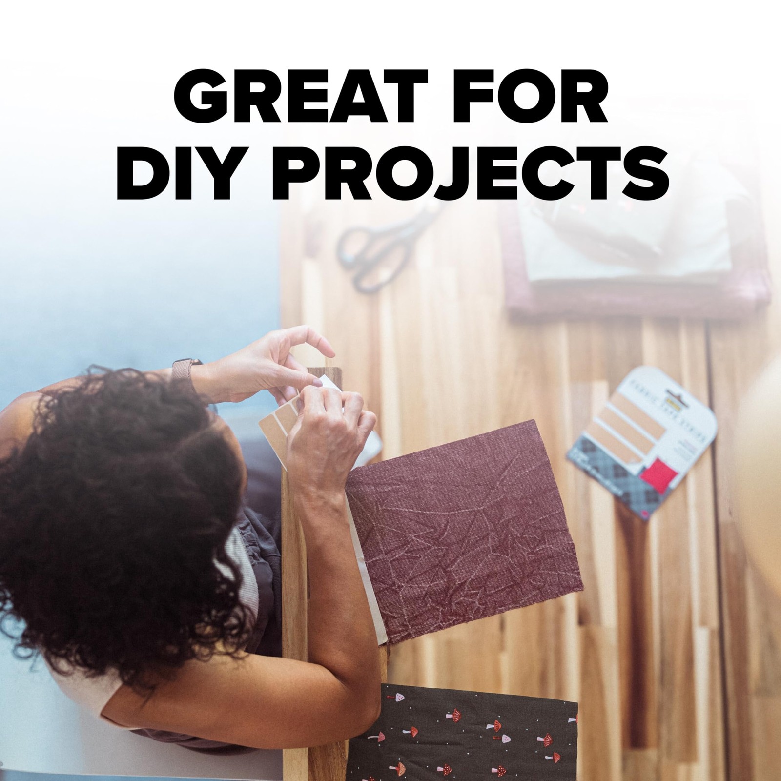 Scotch Permanent Fabric Tape Strips, 0.75 in. in x 4 x 0.01 in, Clear