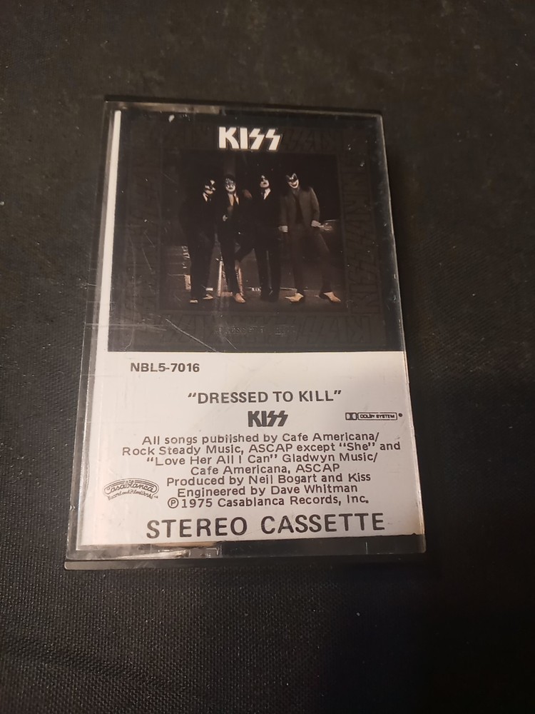 KISS DRESSED TO KILL EMPTY CASSETTE CASE CASABLANCA 1975