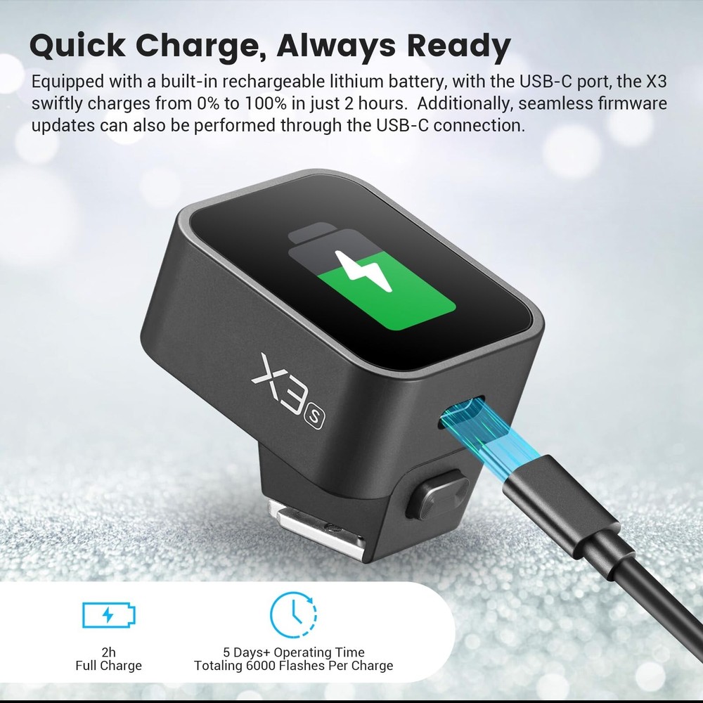 Godox X3-S Touchscreen TTL Wireless Flash Trigger for Sony Camera, 1/8000s HS...