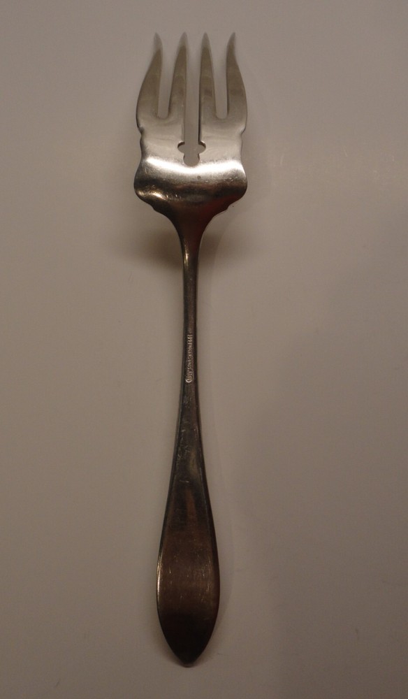 International Silver, Vesta Silverplate Medium Solid Cold Meat Serving Fork