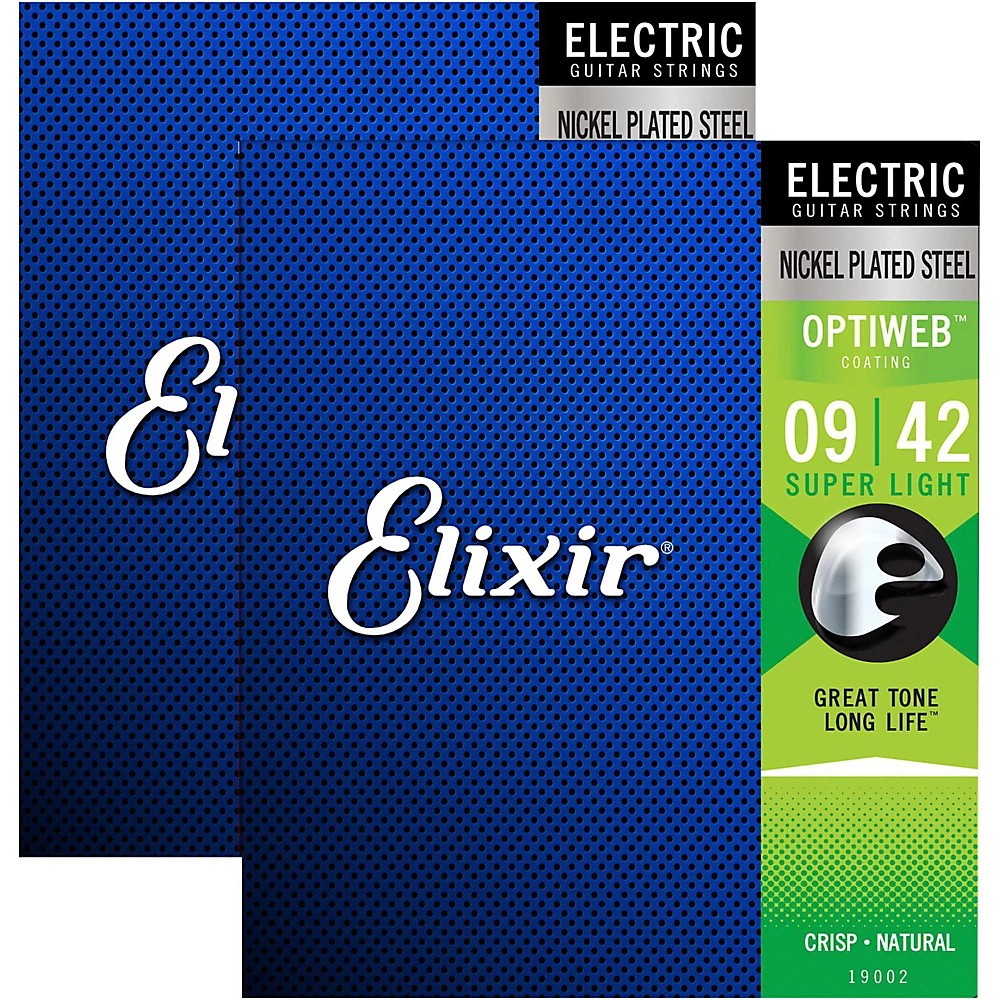 Elixir Electric Guitar Strings with OPTIWEB Coating Super Light .009-.042 TL