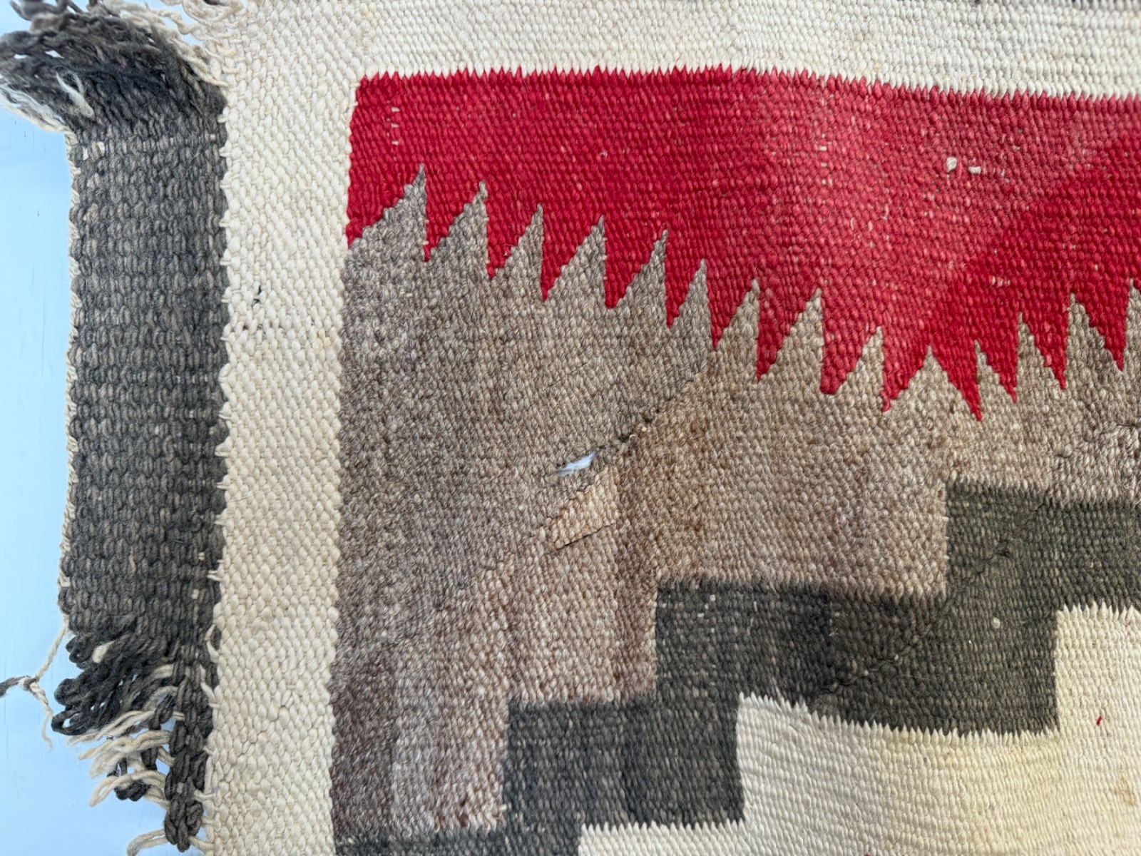 Antique Dazzler Navajo Rug Native American Indian Ganado 53x26" Vintage