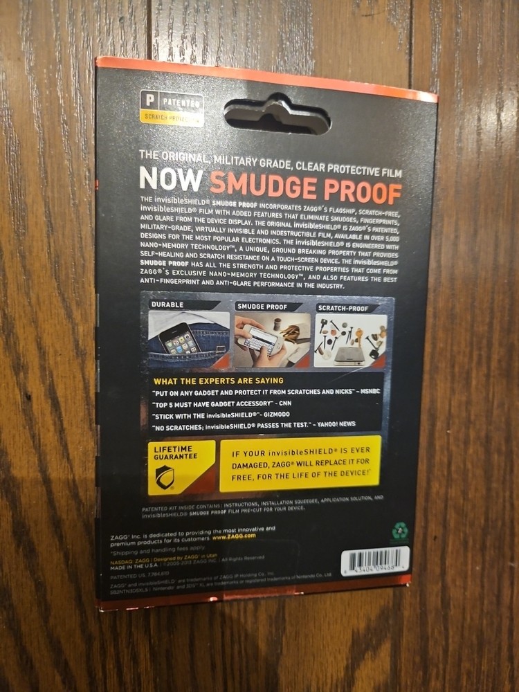 Zagg HD Invisible Shield 🛡 *Brand NEW* Smudge Proof Screen Protector