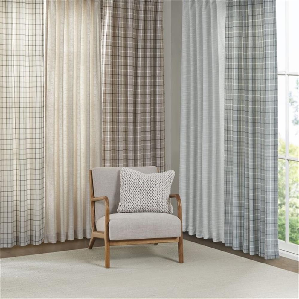 Pemberly Row Polyester Rod Pocket Panel with Fleece Lining in Natural