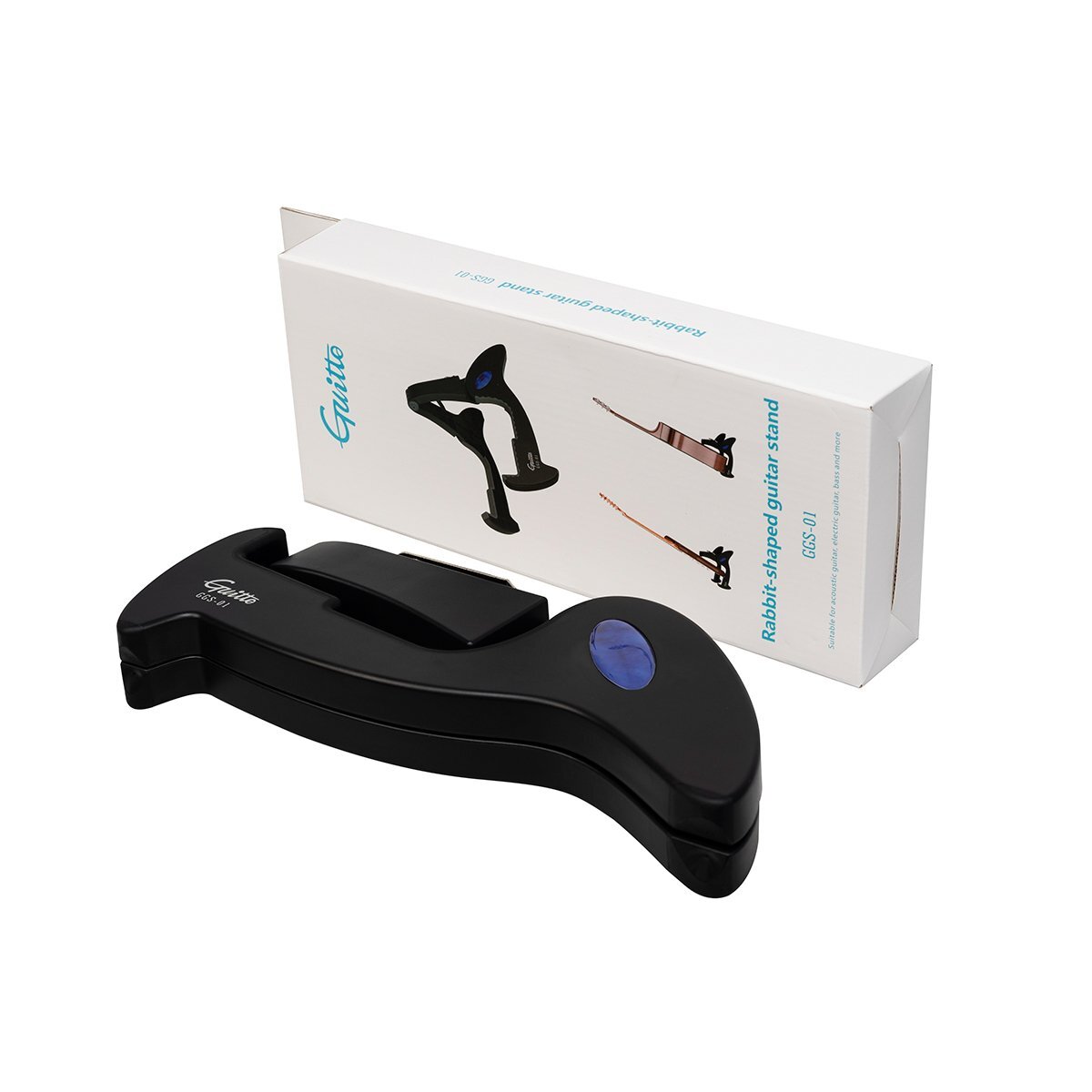 GUITTO Guitar Bass Stand Holder Floor Tripod Folding A-Frame Non-Slip Adjustable