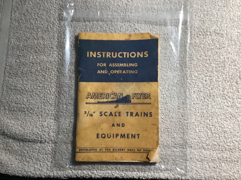 1949 American Flyer Instructions for Assembling and Operating 3/16" Scale Trains